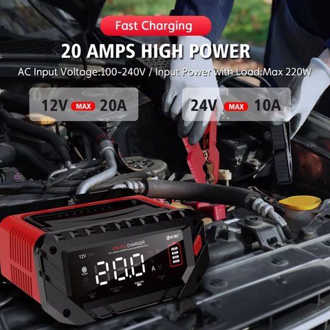 Зарядний пристрій HTRC P20 Pro, 220 В, 24В/10А, 12В/20А Прев'ю 2