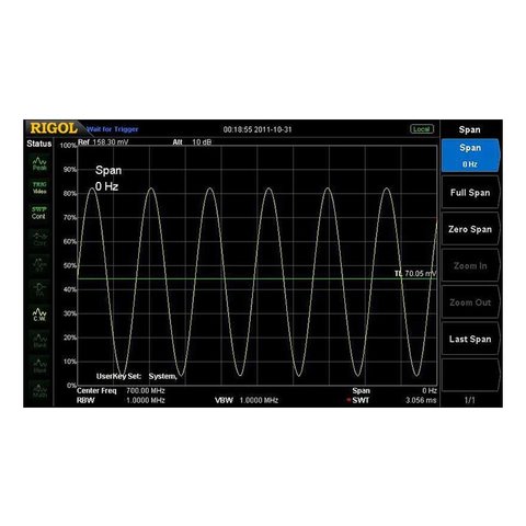 Analizador de espectro RIGOL DSA710 Vista previa  8