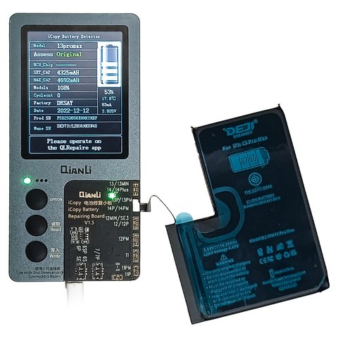 Battery Deji compatible with Apple iPhone 13 Pro Max, (Li-ion, 3.85 V, 4750 mAh, High Capacity, original IC) Preview 1