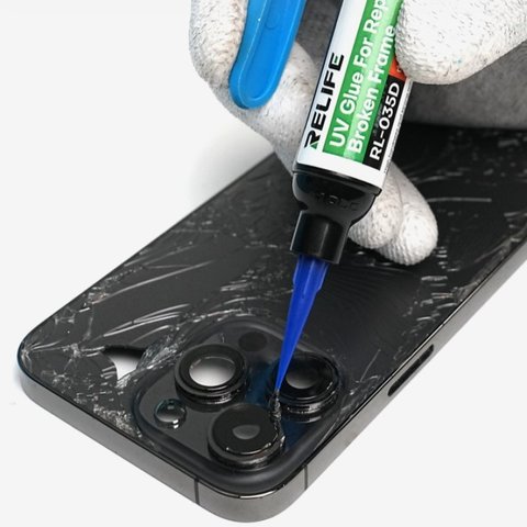Glue RELIFE RL-035D, (transparent, UV, to repair cracks, for display frames, 10 ml) Preview 4