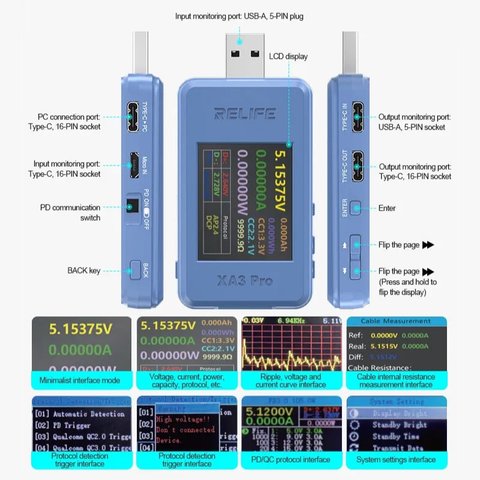 USB Tester RELIFE XA3 Pro Preview 1