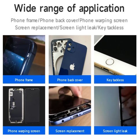 Adhesivo Mechanic R7, de alta temperatura, negro, para pegar tapas traseras, para marcos de pantalla, 60 ml Vista previa  7