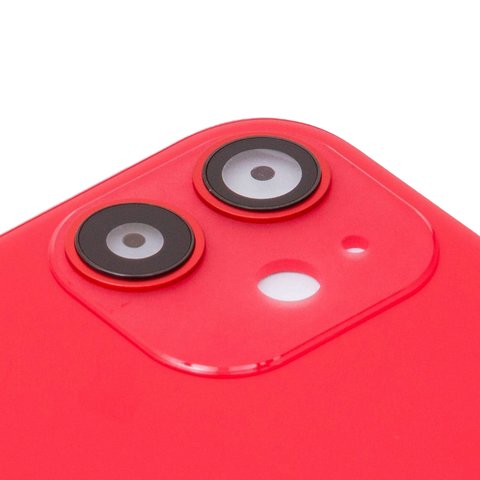 Задня панель корпуса для iPhone 11, червона, із склом камери, small hole Прев'ю 1