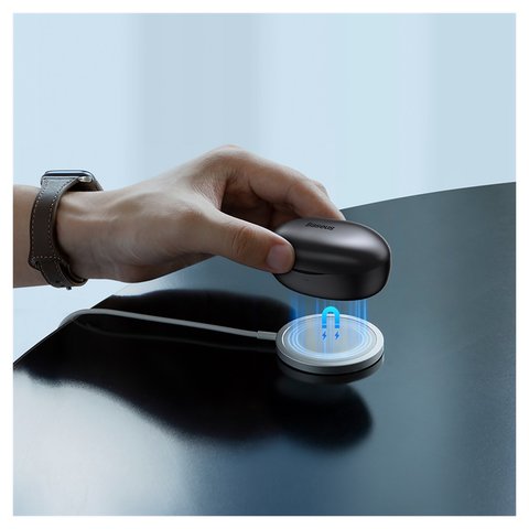 Гарнитура Baseus Encok W11, беспроводная, черная, с зарядным кейсом, c кабелем, #NGTW060001 Превью 4