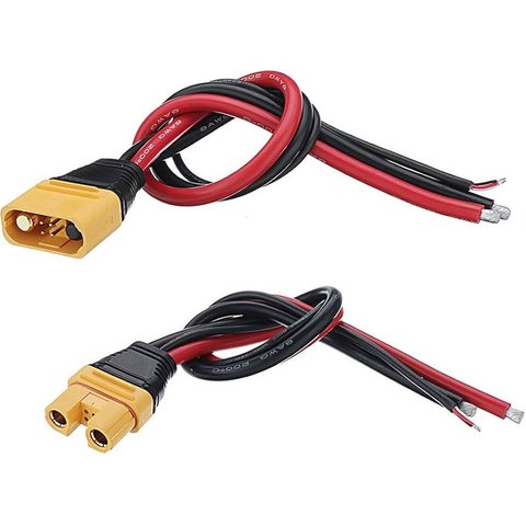 Силовой разъем питания Amass AS150U-M, "папа", c кабелем, 35 см, 8AWG Превью 4