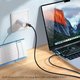 USB кабель Hoco X118, 2xUSB тип-C, 100 см, 60 Вт, чорний, з цифровим індикатором зарядки, в нейлоновому обплетенні, #6942007655095 Прев'ю 4