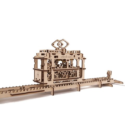 Mechanical 3D Puzzle UGEARS Tram Preview 1